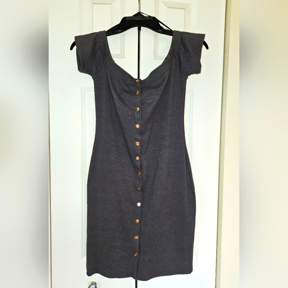 Missguided bodycon snap front mini dress